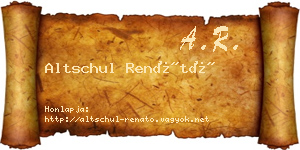 Altschul Renátó névjegykártya