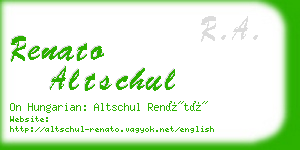 renato altschul business card